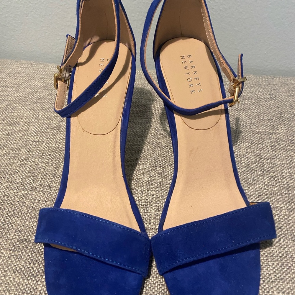 Barneys New York Women's Blue Suede Sandals